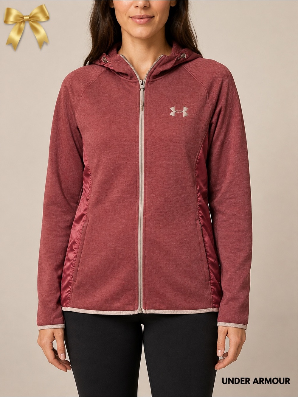 Under Armour ColdGear Heavyweight Hooded Performance Jacket Maroon Women’s M
